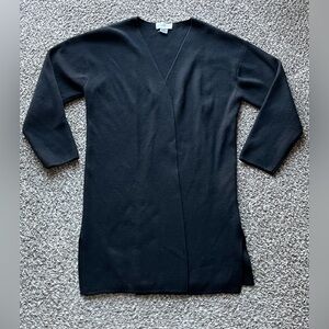 100% Wool Bloomingdale's Black Trench Coat Womens 1X Winter Outdoors Overcoat